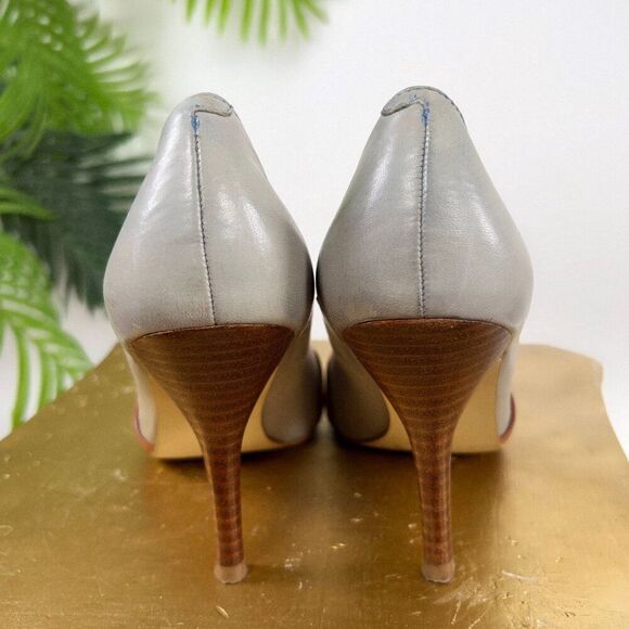 Womens Guess Old Money Classy Leather Peep-Toe Stiletto Buckle Heels / 5.5 - Picture 4 of 9